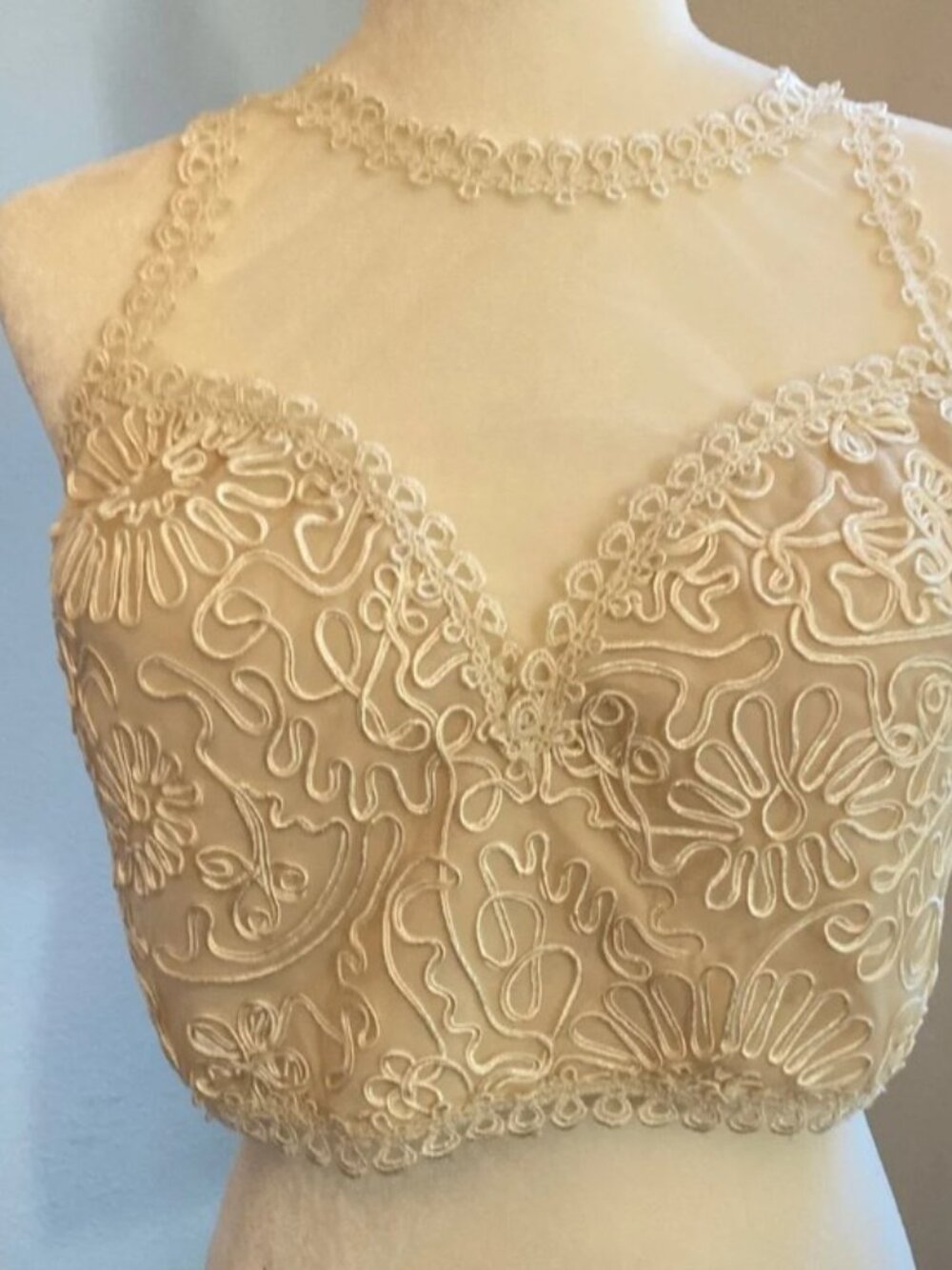 Delicate Embroidered Sheer Top